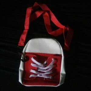 Red and White Mini Crossbody Bag